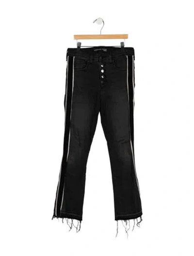 Pre-owned Veronica Beard High-rise Flared Jeans In Black
