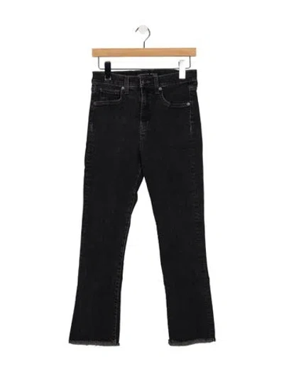 Pre-owned Veronica Beard High-rise Flared Jeans In Black