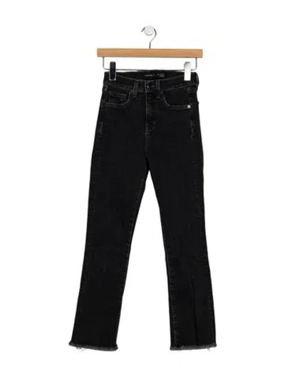 Pre-owned Veronica Beard High-rise Flared Jeans In Black