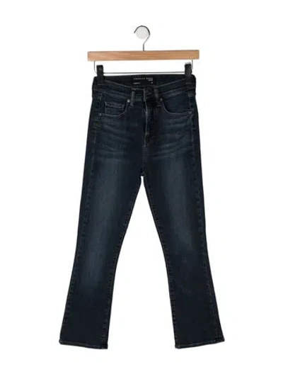Pre-owned Veronica Beard High-rise Flared Jeans In Black