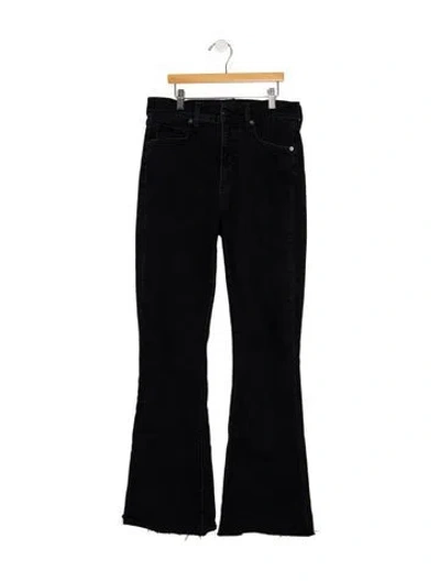 Pre-owned Veronica Beard High-rise Flared Jeans In Black