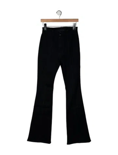 Pre-owned Veronica Beard High-rise Flared Jeans In Black