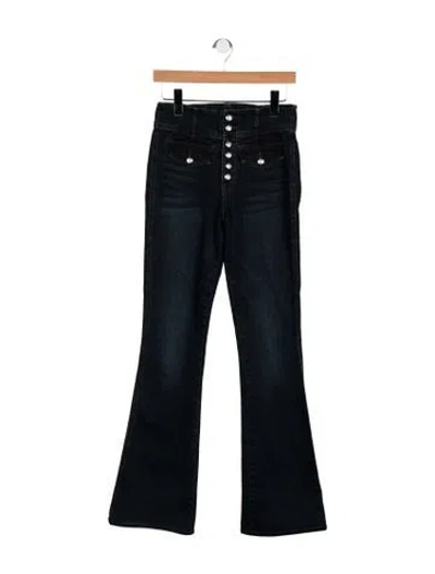 Pre-owned Veronica Beard High-rise Flared Jeans In Black