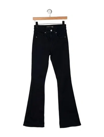 Pre-owned Veronica Beard High-rise Flared Jeans In Black