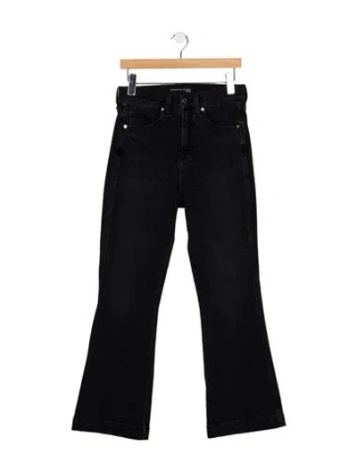 Pre-owned Veronica Beard High-rise Flared Jeans In Black