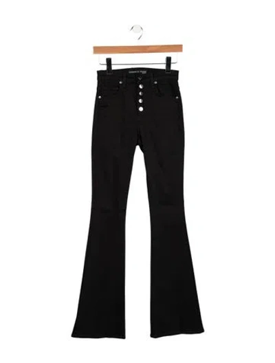 Pre-owned Veronica Beard High-rise Flared Jeans In Black