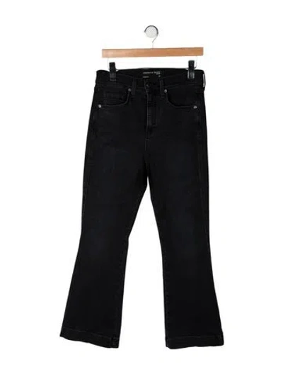 Pre-owned Veronica Beard High-rise Flared Jeans In Black