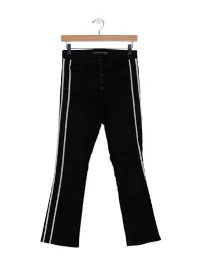 Pre-owned Veronica Beard High-rise Flared Jeans In Black