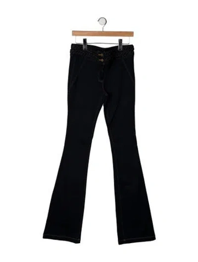 Pre-owned Veronica Beard High-rise Flared Jeans In Black