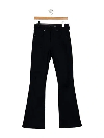 Pre-owned Veronica Beard High-rise Flared Jeans In Black