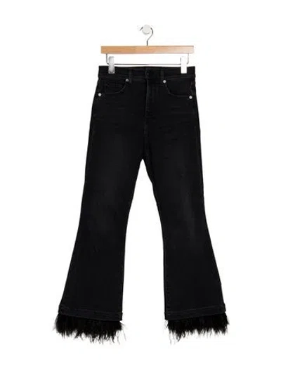 Pre-owned Veronica Beard High-rise Flared Jeans In Black