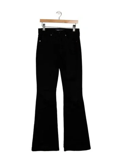 Pre-owned Veronica Beard High-rise Flared Jeans In Black