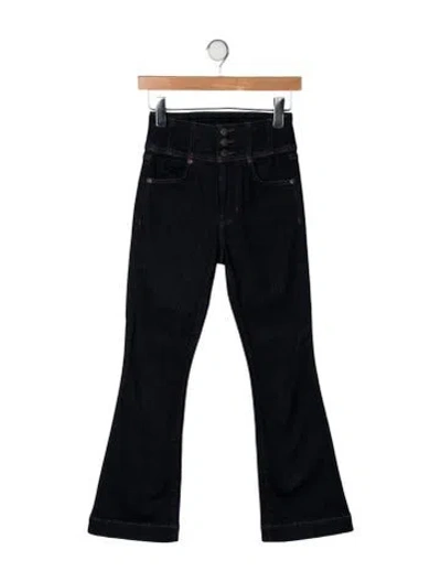 Pre-owned Veronica Beard High-rise Flared Jeans In Black