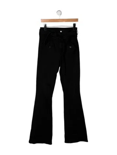 Pre-owned Veronica Beard High-rise Flared Jeans In Black