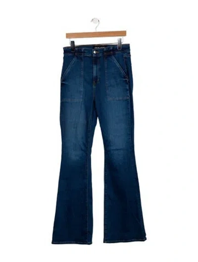 Pre-owned Veronica Beard High-rise Flared Jeans In Blue