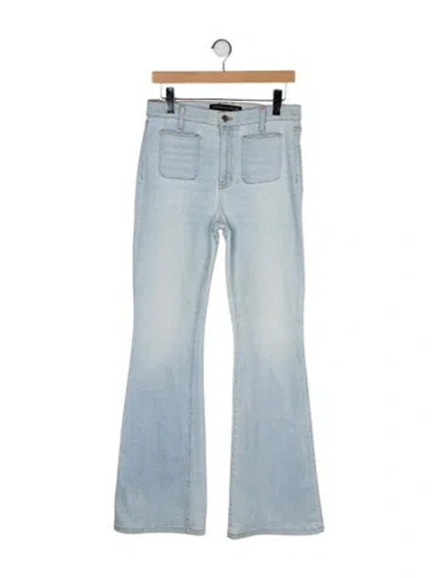 Pre-owned Veronica Beard High-rise Flared Jeans In Blue