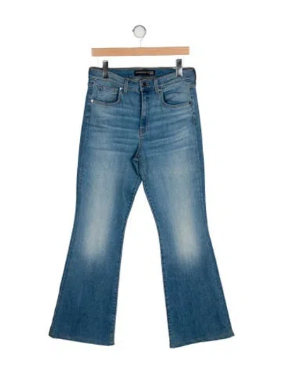 Pre-owned Veronica Beard High-rise Flared Jeans In Blue