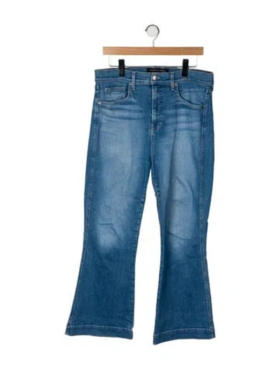 Pre-owned Veronica Beard High-rise Flared Jeans In Blue