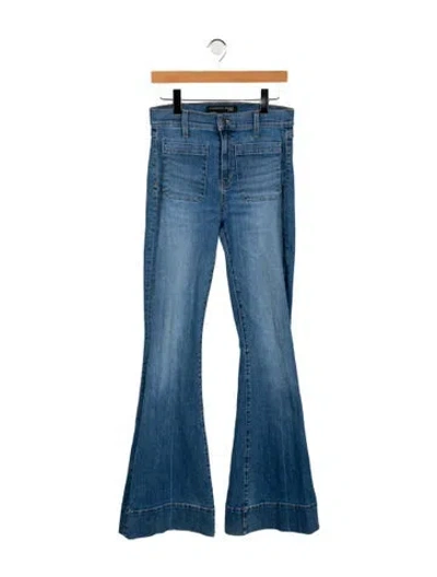 Pre-owned Veronica Beard High-rise Flared Jeans In Blue