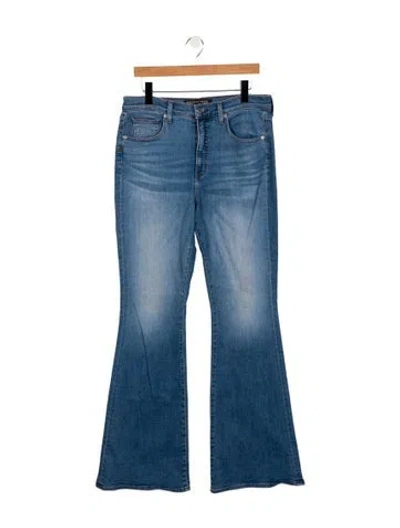 Pre-owned Veronica Beard High-rise Flared Jeans In Blue