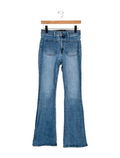 Pre-owned Veronica Beard High-rise Flared Jeans In Blue