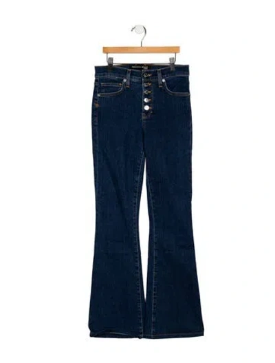 Pre-owned Veronica Beard High-rise Flared Jeans In Blue