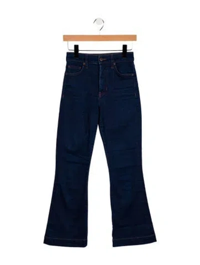 Pre-owned Veronica Beard High-rise Flared Jeans In Blue
