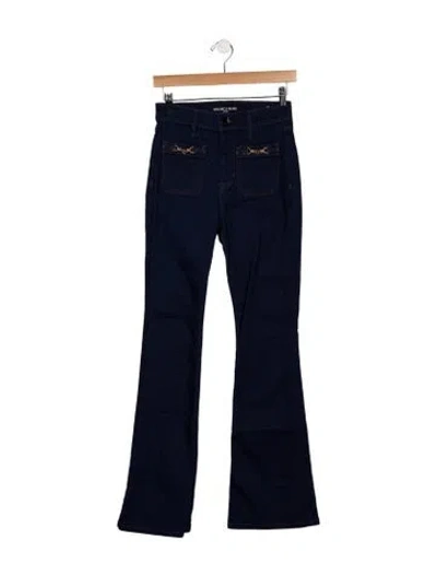 Pre-owned Veronica Beard High-rise Flared Jeans In Blue