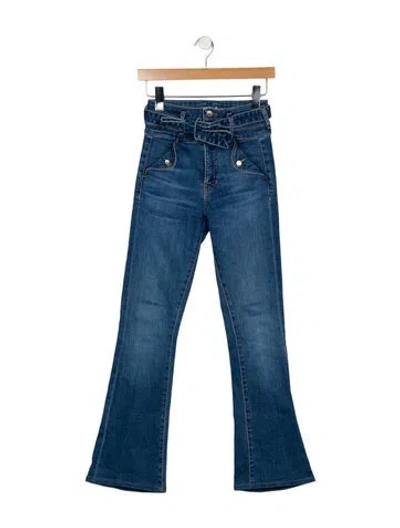 Pre-owned Veronica Beard High-rise Flared Jeans In Blue