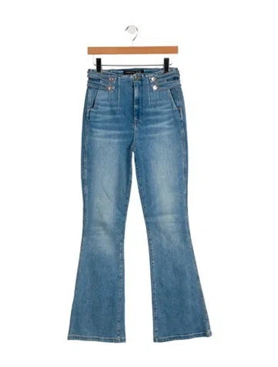 Pre-owned Veronica Beard High-rise Flared Jeans In Blue