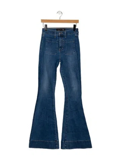 Pre-owned Veronica Beard High-rise Flared Jeans In Blue