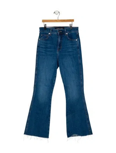 Pre-owned Veronica Beard High-rise Flared Jeans In Blue