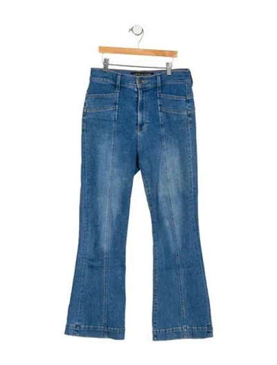 Pre-owned Veronica Beard High-rise Flared Jeans In Blue