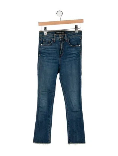 Pre-owned Veronica Beard High-rise Flared Jeans In Blue