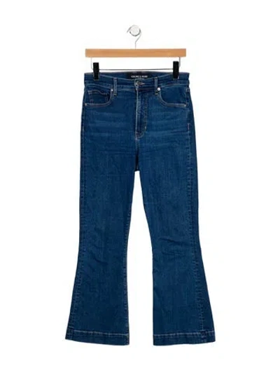 Pre-owned Veronica Beard High-rise Flared Jeans In Blue