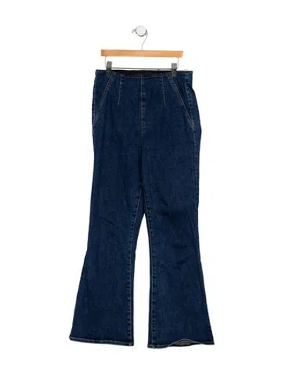 Pre-owned Veronica Beard High-rise Flared Jeans In Blue
