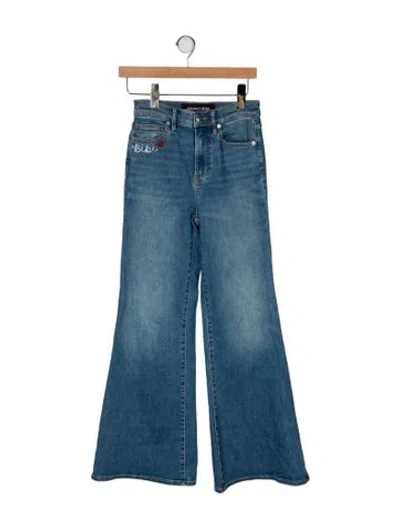 Pre-owned Veronica Beard High-rise Flared Jeans In Blue