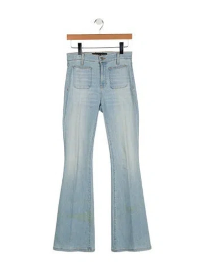 Pre-owned Veronica Beard High-rise Flared Jeans In Blue
