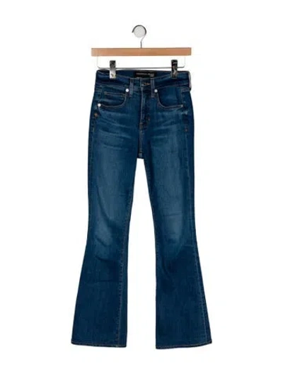 Pre-owned Veronica Beard High-rise Flared Jeans In Blue