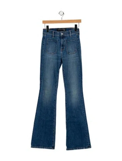 Pre-owned Veronica Beard High-rise Flared Jeans In Blue