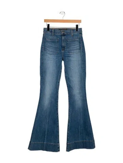 Pre-owned Veronica Beard High-rise Flared Jeans In Blue