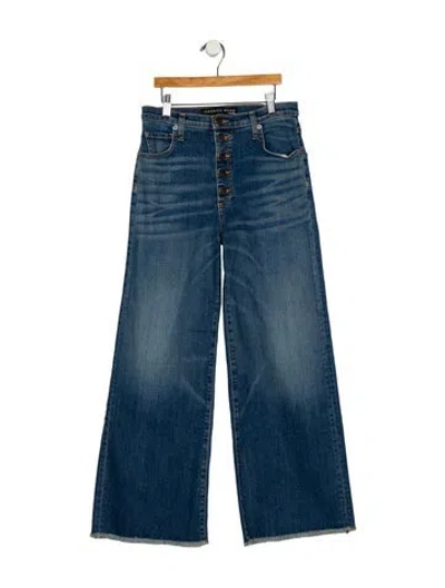 Pre-owned Veronica Beard High-rise Flared Jeans In Blue