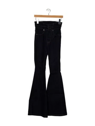 Pre-owned Veronica Beard High-rise Flared Jeans In Blue