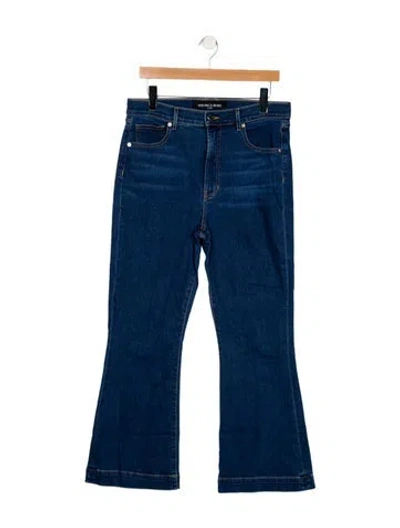 Pre-owned Veronica Beard High-rise Flared Jeans In Blue