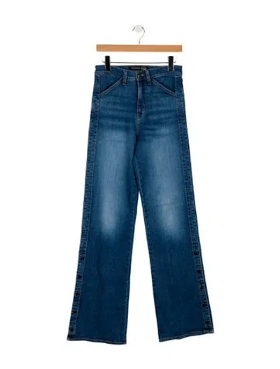 Pre-owned Veronica Beard High-rise Flared Jeans In Blue