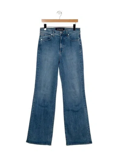 Pre-owned Veronica Beard High-rise Flared Jeans In Blue