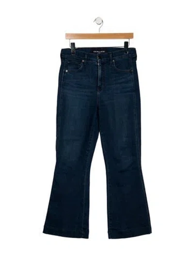 Pre-owned Veronica Beard High-rise Flared Jeans In Blue