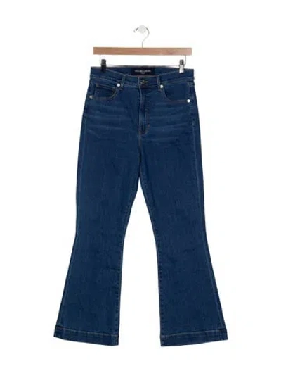 Pre-owned Veronica Beard High-rise Flared Jeans In Blue