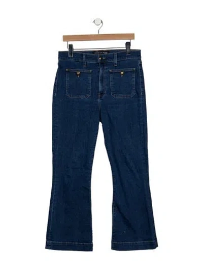 Pre-owned Veronica Beard High-rise Flared Jeans In Blue