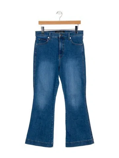 Pre-owned Veronica Beard High-rise Flared Jeans In Blue